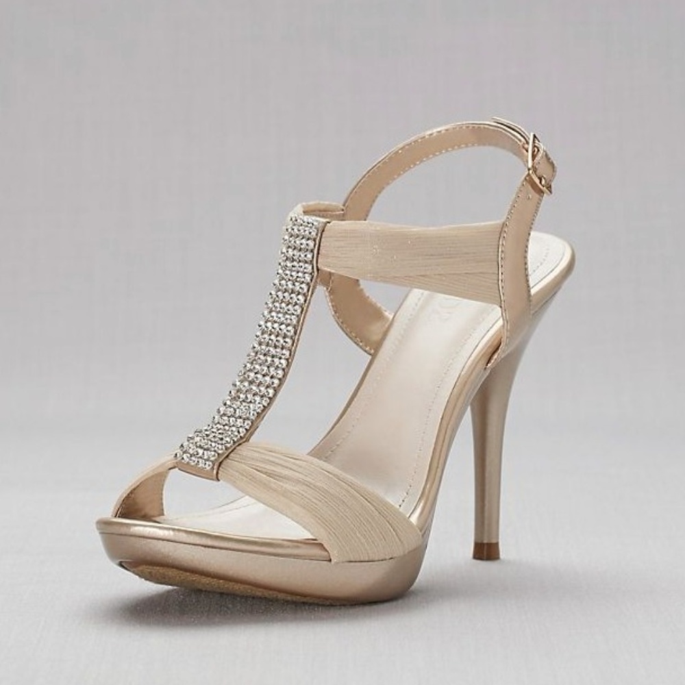 Nude Champagne Platform Heels, formal